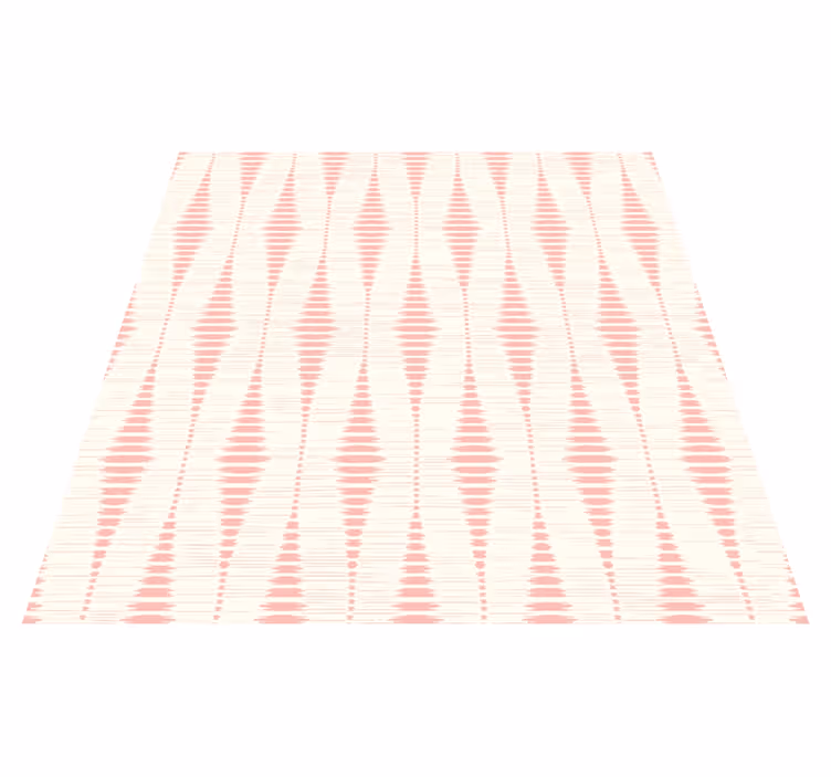 Vinyl teppich terrasse in pastellrosa rabaul ikat - TenStickers