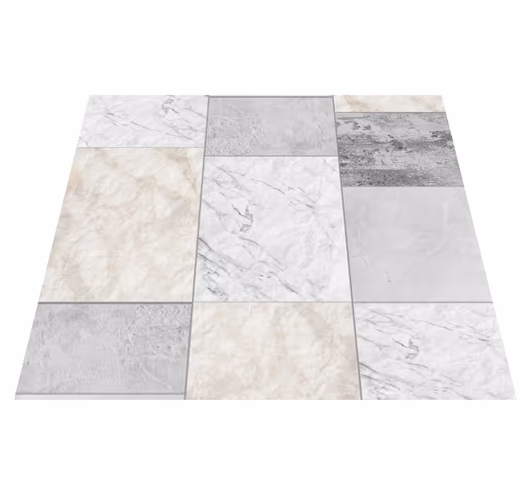 Vinyl teppich terrasse im fliesen quadrat design - TenStickers