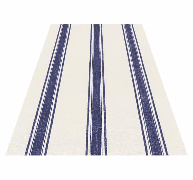Vinyl teppich terrasse vertikale linien navy blau - TenStickers
