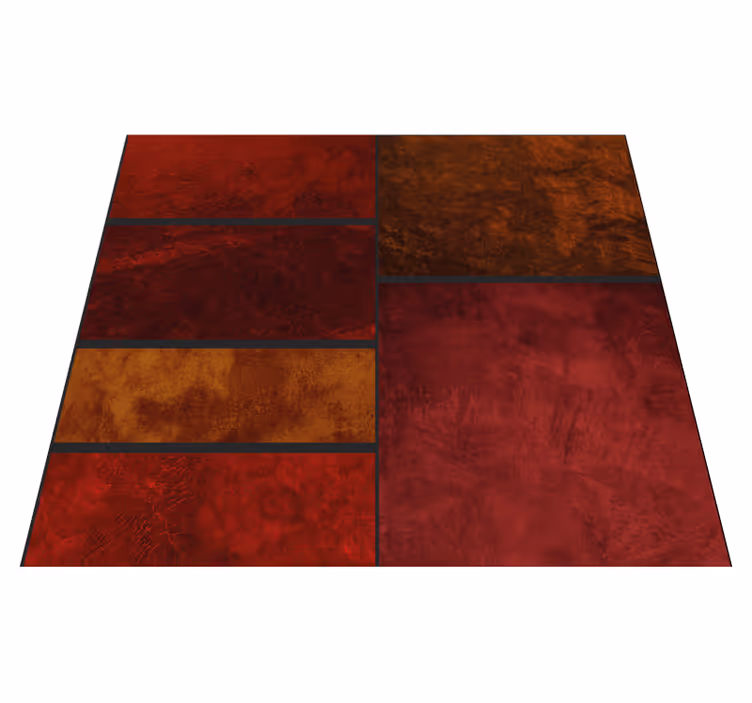 Vinyl teppich terrasse im strukturierten patchwork design - TenStickers