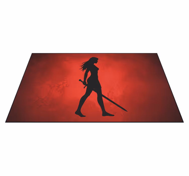 Roten vinyl teppich mit anime asuna design - TenStickers