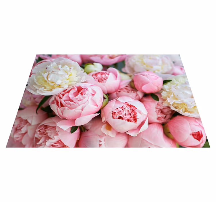 Vinyl teppich rosa strauß aus pinken rosen - TenStickers