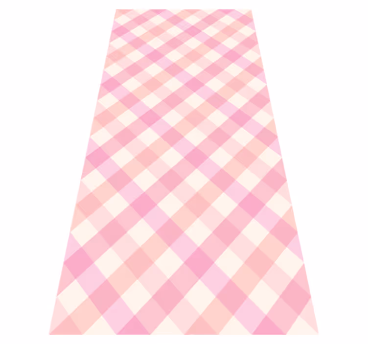 Vinyl teppich rosa im pinken karomuster - TenStickers
