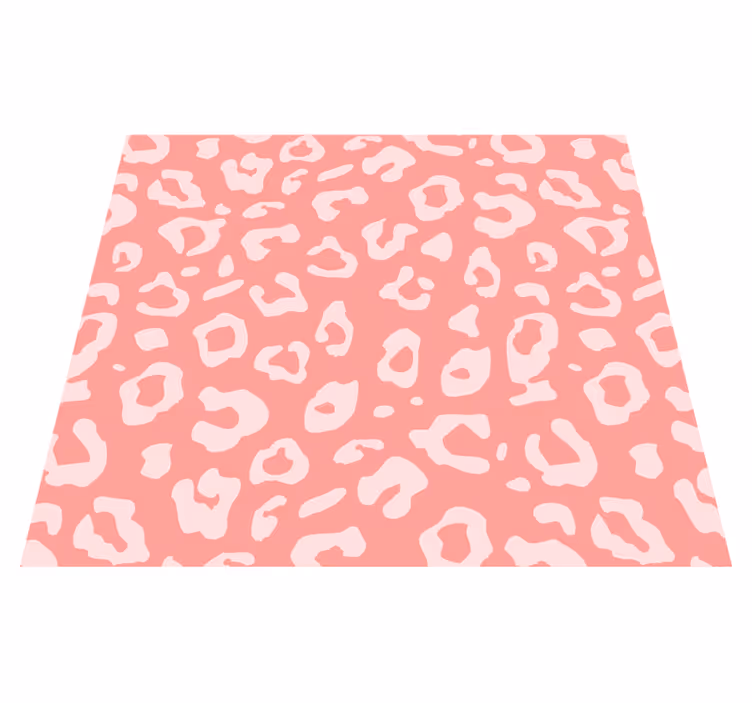Rosa vinyl teppich mit leopardenstruktur - TenStickers