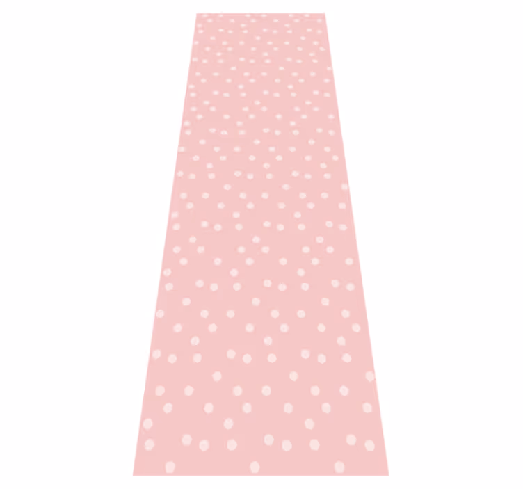 Vinyl teppich rosa mit sanften pastellfarbenen punkten - TenStickers