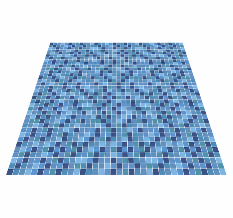 Vinyl Teppich blaues Mosaikmuster - TenStickers