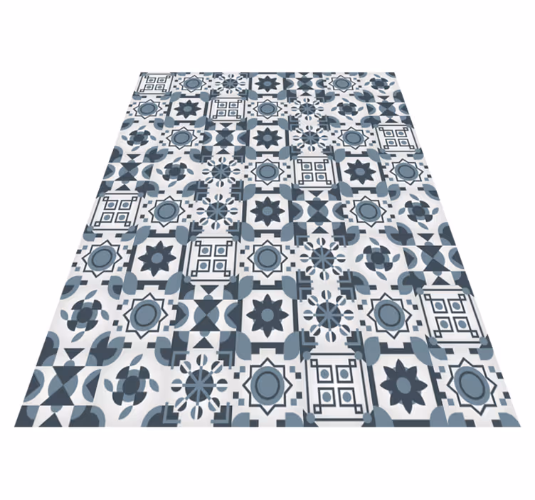 Vinyl Teppich geometrisches Fliesenmuster - TenStickers