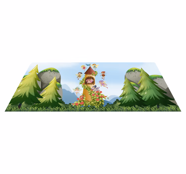 Vinyl Teppich Kinder verzauberter Wald - TenStickers