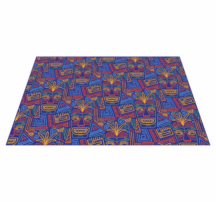 Vinyl Teppich Ethnisch buntes Mandala-Muster-Overlay - TenStickers