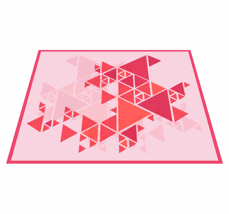 Vinyl Teppich geometrisch Pink Überlappende Dreiecke - TenStickers