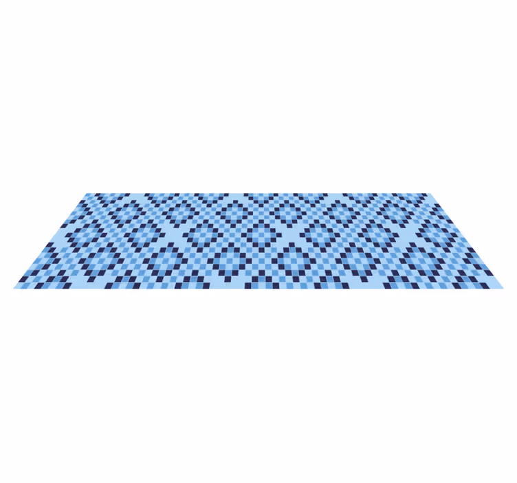 Geometrisches blaues Pixelmuster - TenStickers
