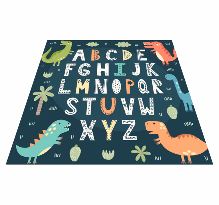 Vinyl Teppich Schlafzimmer Dinosaurier Alphabet - TenStickers