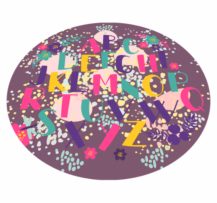 Vinyl Teppich Schlafzimmer alphabetical Educational Disc - TenStickers