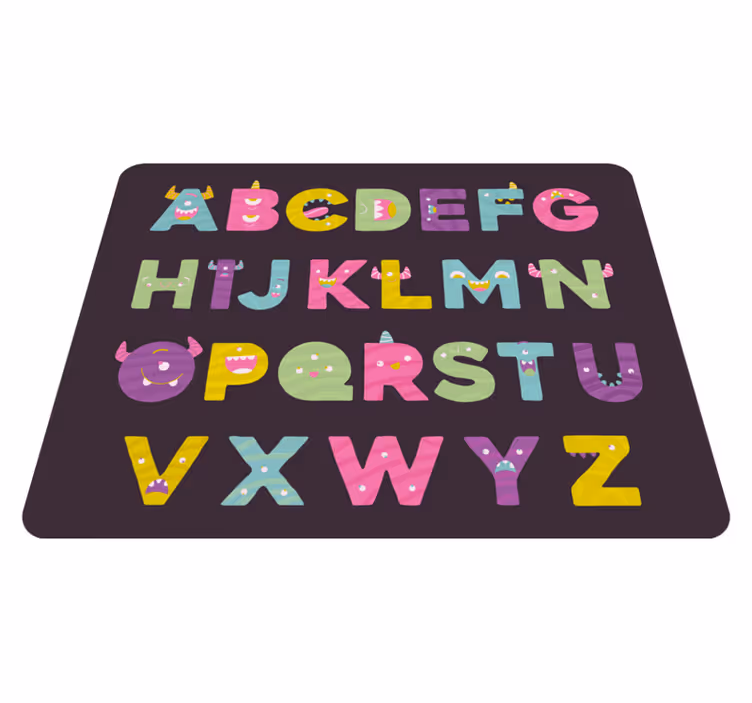 Vinyl Teppich Schlafzimmer alphabet Bildung Design - TenStickers