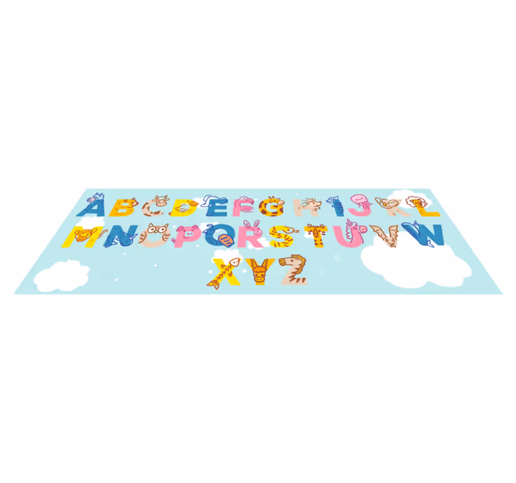 Vinyl Teppich Schlafzimmer alphabet Educational Design - TenStickers