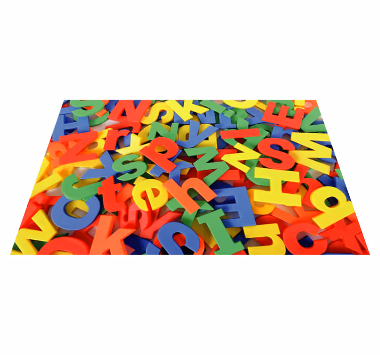 Vinyl teppich alphabet puzzle spiel - TenStickers