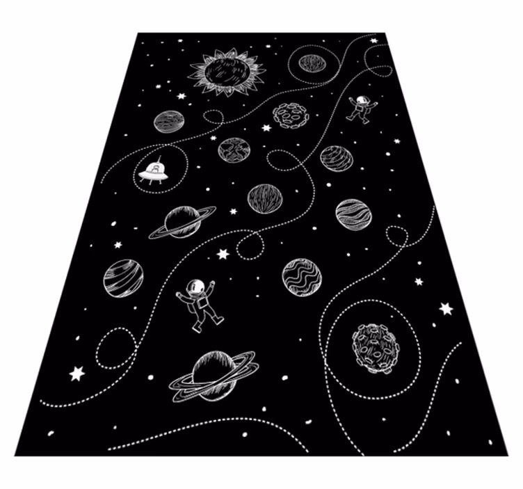 Vinyl Teppich Spiele thema weltraumforschung - TenStickers