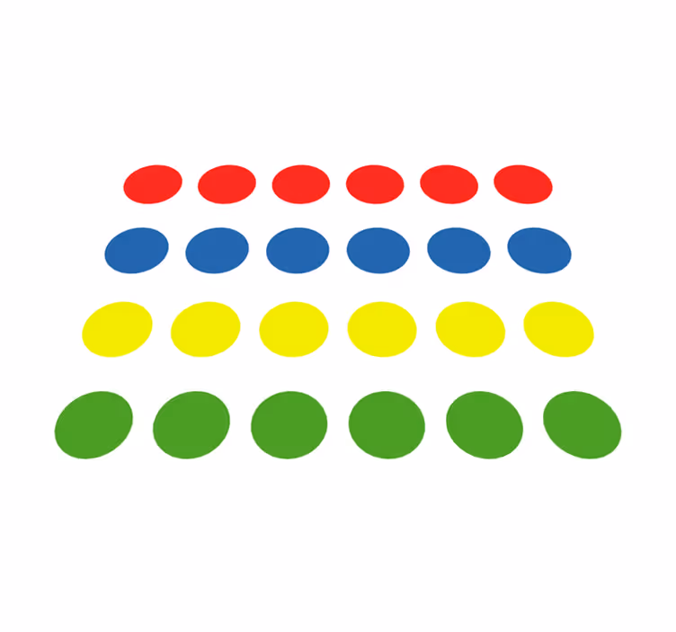 Wundervoller twister game vinyl teppich - TenStickers