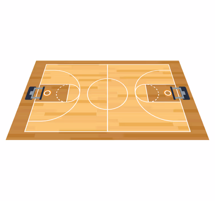 Vinyl Teppich Spiele basketballplatz-design - TenStickers