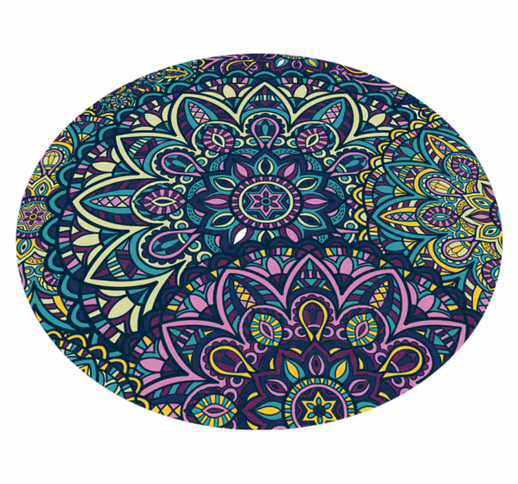 Vinyl teppich mandala mit mandala muster - TenStickers