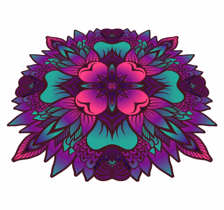 Vinyl teppich mandala im mandala design - TenStickers