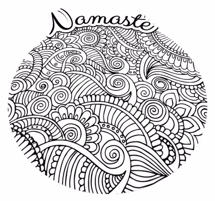 Mandala namaste vinyl teppich - TenStickers