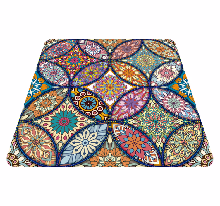 Vinyl teppich mandala mit mandala motiv - TenStickers