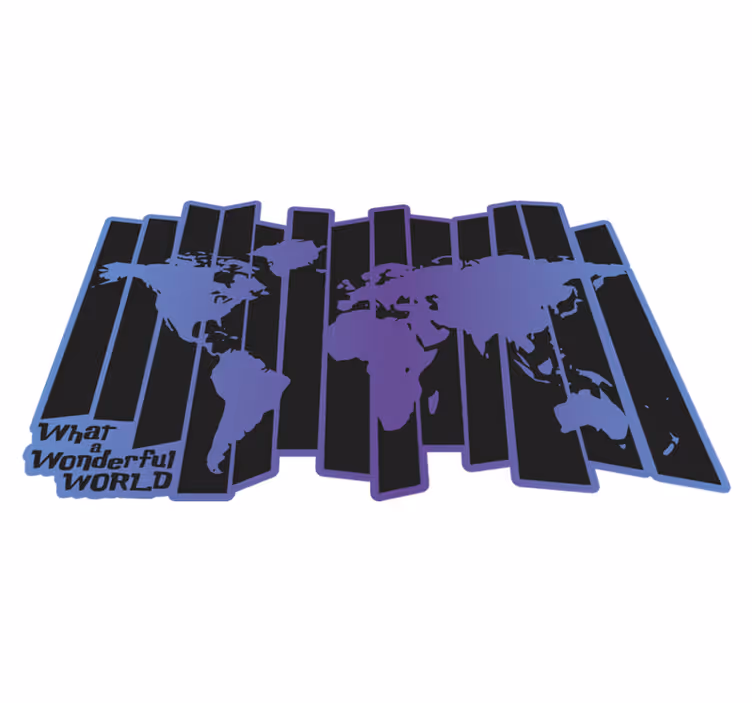 Vinyl Teppich Weltkarte wunderbare welt folie - TenStickers