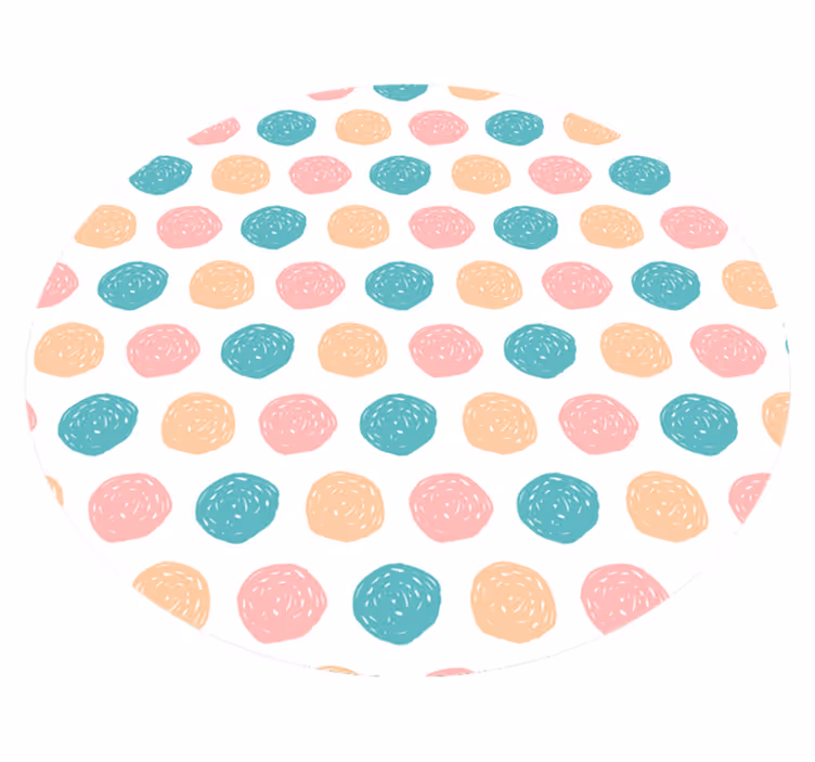 Vinyl Teppich geometrisch kreisförmig gemustert - TenStickers