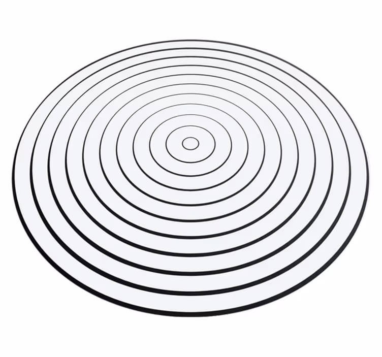 Vinyl Teppich geometrisch schlichtes kreisförmiges design - TenStickers