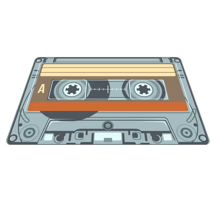 Vinyl Teppich Vintage kassettengrafikdetail - TenStickers