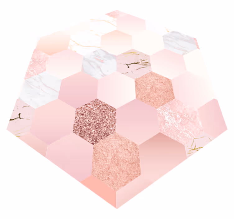 Vinyl Teppich minimalistisch sechseckiges pastell - TenStickers