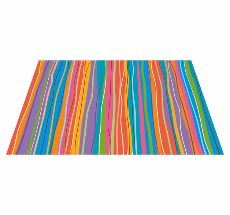 Vinyl Teppich gestreift buntes streifenmuster - TenStickers