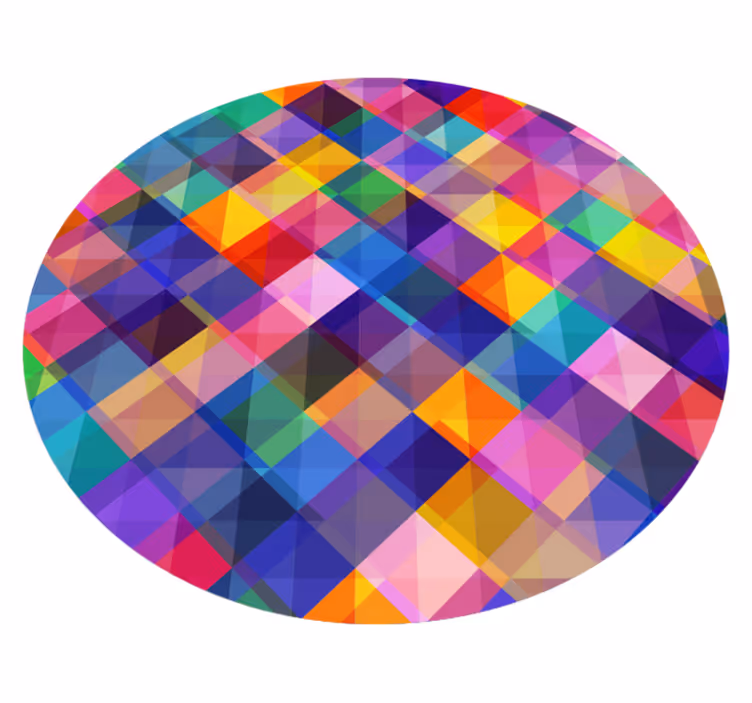 Vinyl Teppich geometrisch bunter geometrischer kreis - TenStickers