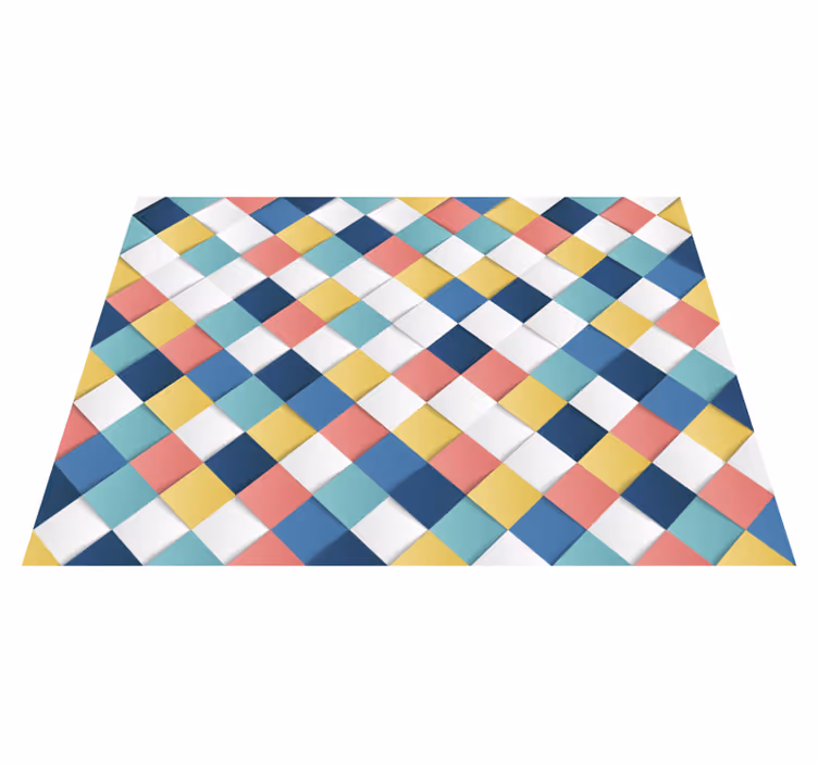 Vinyl Teppich geometrisch buntes harlekin-muster - TenStickers