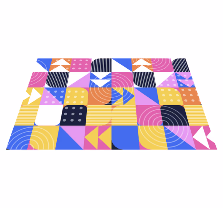 Vinyl teppich geometrisch muster spiel - TenStickers