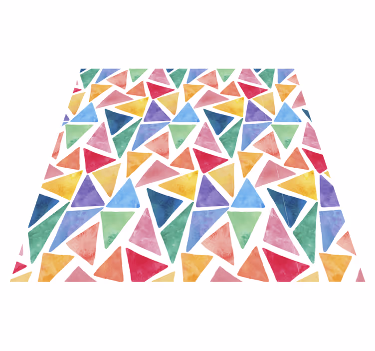 Vinyl Teppich geometrisch bunte dreiecke - TenStickers