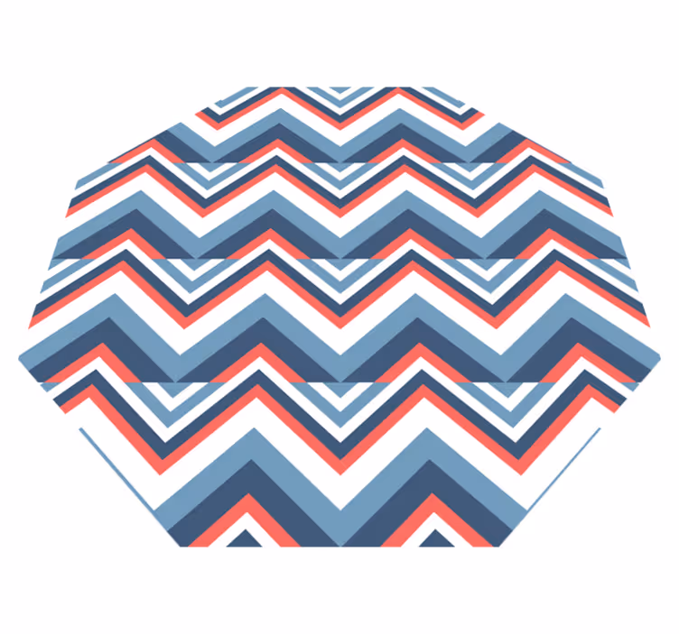 Vinyl Teppich geometrisch chevron-farbblock - TenStickers