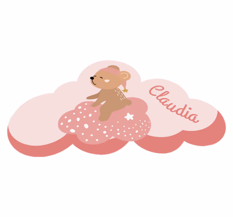 Vinyl Teppich mit Namen anpassbare cloud - TenStickers