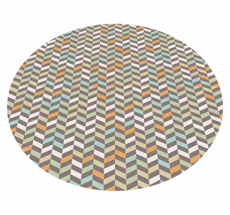 Vinyl Teppich geometrisch chevron-spektrum-kreis - TenStickers