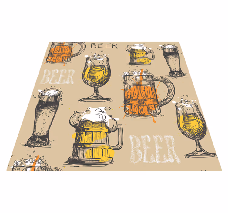 Vinyl Teppich Text getränkeillustrationen - TenStickers