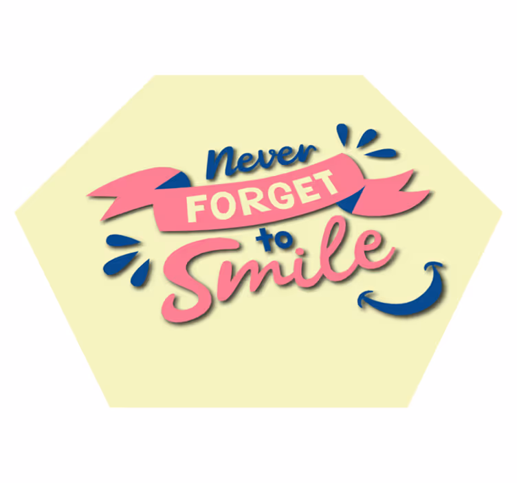 Vinyl Teppich Text Never Forget To Smile - TenStickers
