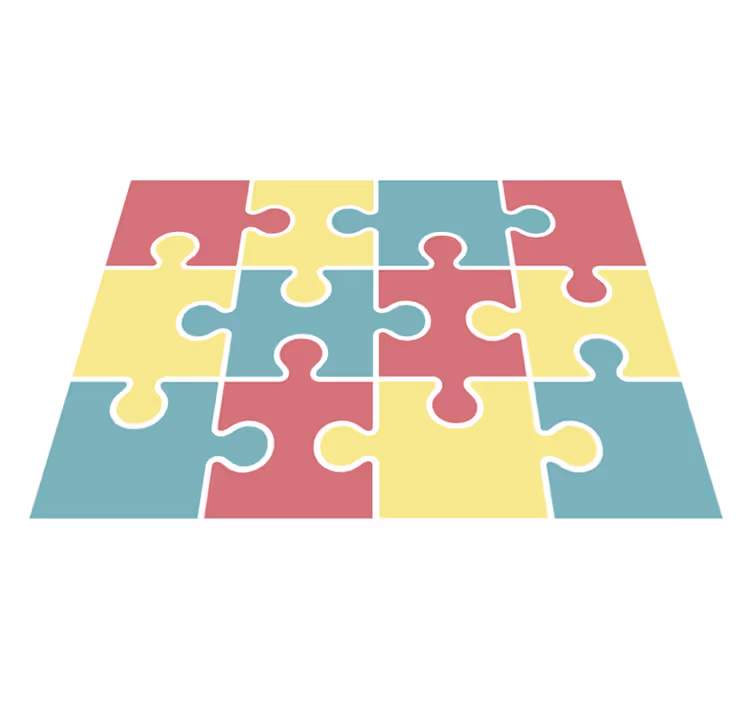 Vinyl Teppich Spiele puzzleteilspiel - TenStickers