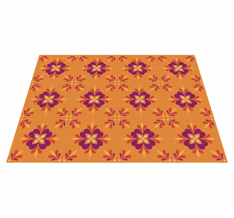 Vinyl Teppich Blumen Überzug mit blumenmuster - TenStickers