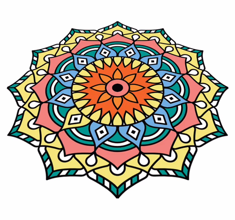 Vinyl Teppich Mandala von Mandalas inspiriert - TenStickers