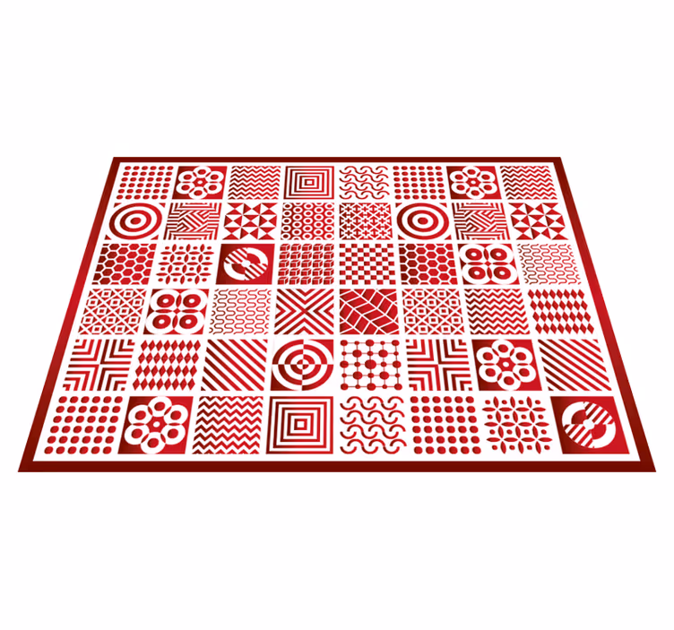 Vinyl Teppich geometrisch geometrisches patchwork - TenStickers