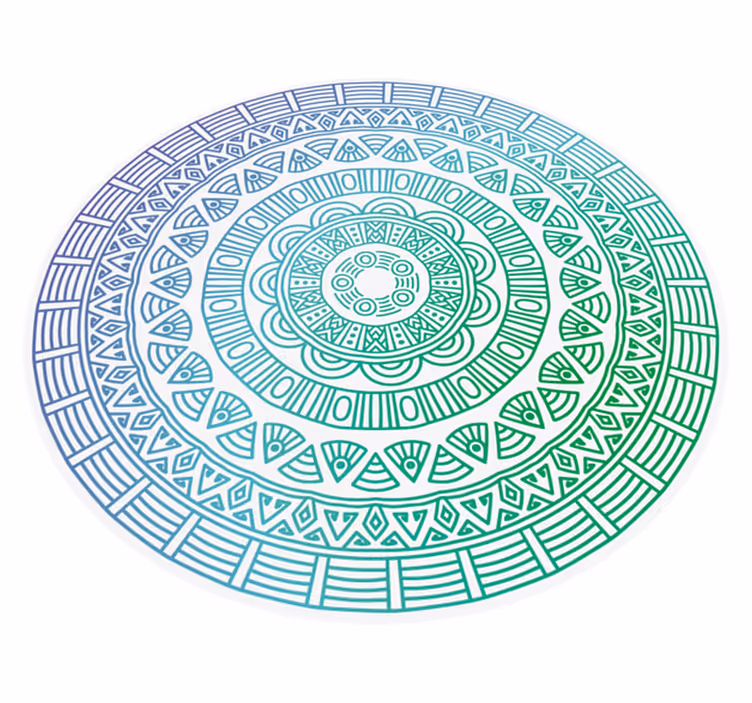 Vinyl teppich mandala kreisförmiges muster - TenStickers