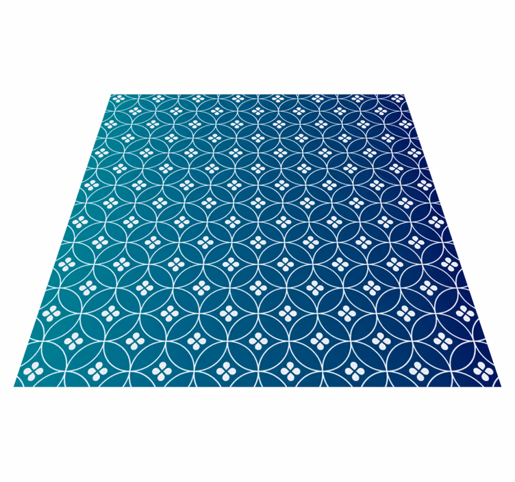 Vinyl Teppich geometrisch geometrische blaue Überlagerung - TenStickers