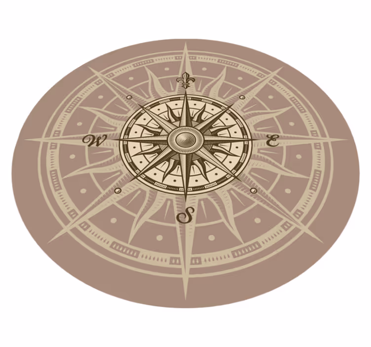 Vinyl Teppich Weltkarte kompass-navigationsdesign - TenStickers