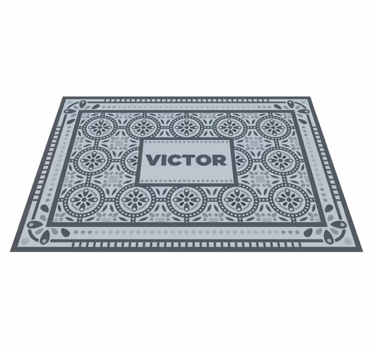 Vinyl Teppich mit Namen personalisiertes mosaik - TenStickers